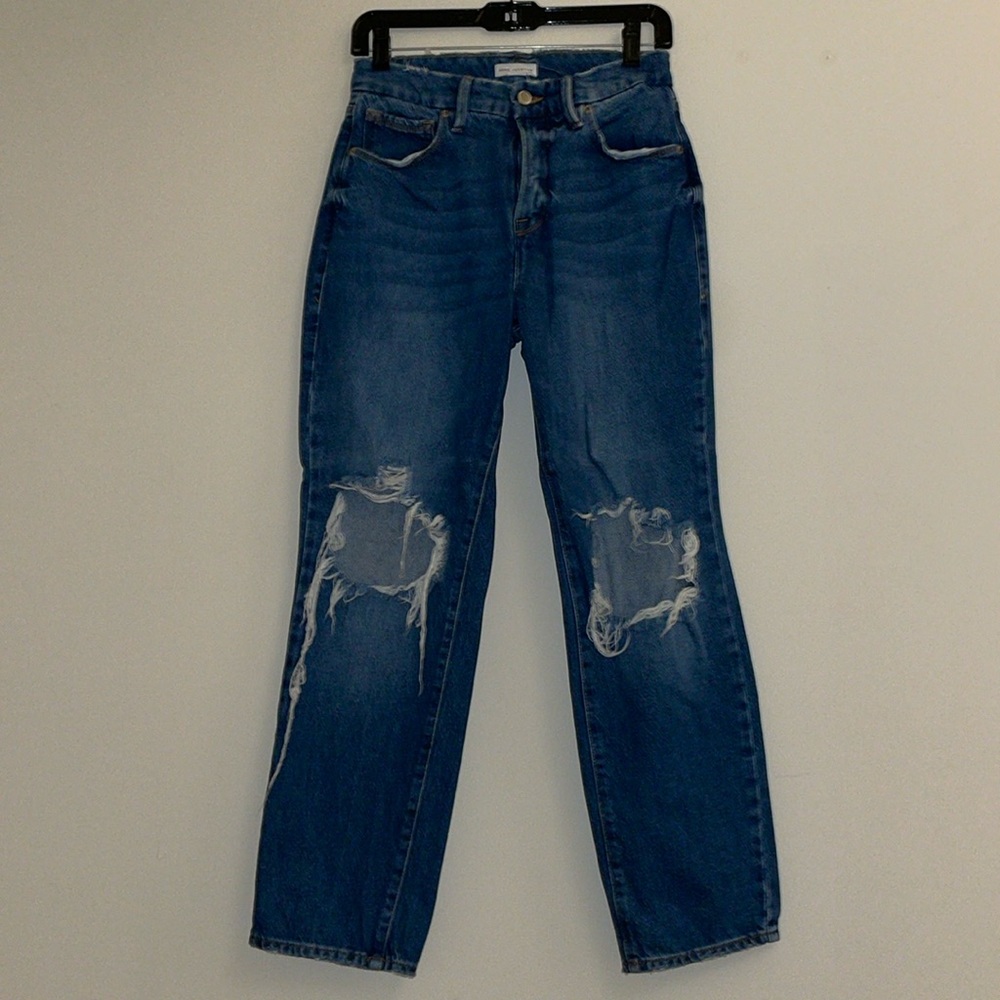 Good American 90s Ripped Jeans (Indigo) in Size 2 (26)